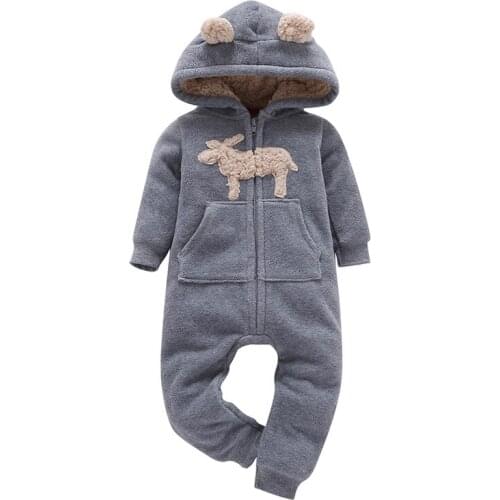 Newborn Bebe Jumpsuit baby Rompers Baby Boy Girl Cute truck Romper Sheep Fleece Infant Babies Clothes Meninas Jumpsuit