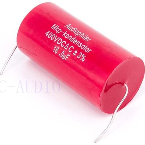 1PC Audiophiler Mkp Capacitor 18uf 400V DC HIFI Fever Electrodeless Capacitor Audio Capacitor Coupling Frequency Dividing 18uf
