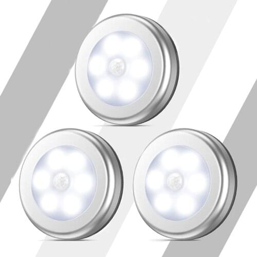 6led Infrared Sensor Lamp Bedroom Bedside Night Light Home Magnetic Sucker Night Light Corridor Cabinet Light