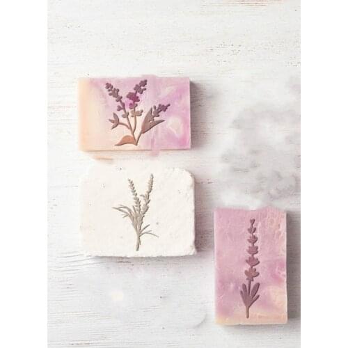 Lavender natural handmade soap acrylic seal Mini DIY natural organic glass stamp chapter