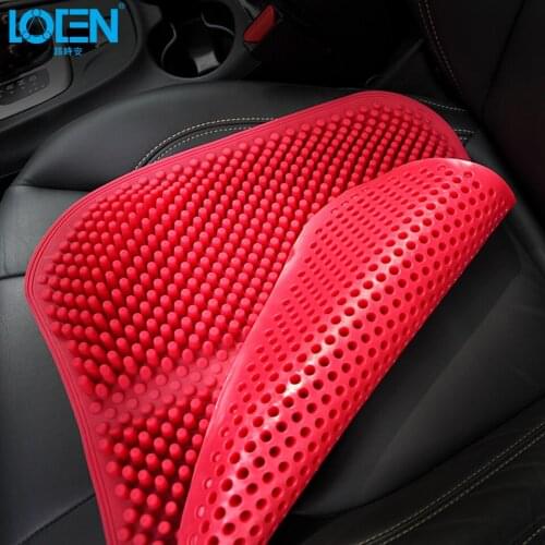 LOEN Summer Breathable 3D Silica Gel Seat Cushion Skin-friendly Massage Mat For Car, Office Chair Home Seat Sofa Silica Gel Pad