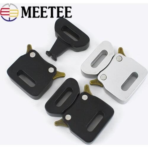Meetee 5/10pcs ID13mm Metal Spring Buckle Quick Release Buckles Bag Strap Hook Webbing Clasp DIY Clothes Clip Hooks Accessories