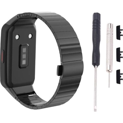 Stainless Steel Bracelet Smart Watch Strap For -Huawei Honor Band 6 Smart Watch Double Snap Buckle Solid Stainless Steel G99B