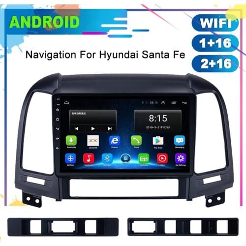 2 din Android 9.1 Car Radio Multimedia Video Player for Hyundai Santa Fe 2 2006-2012 Head Unit Stereo GPS Navigation dvd Player