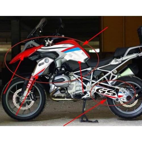 Motorcycle Body Fuel Tank Exhaust Pipe Beak Stickers A Set of Decorative Protection Decals For BMW R1200GS LC R 1200GS