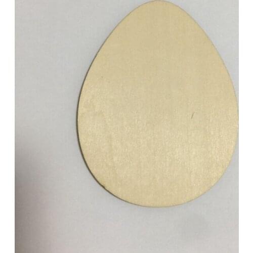 50 pcs plain blank unfinished painted wooden easter eggs easter wood crafts 8*6cm