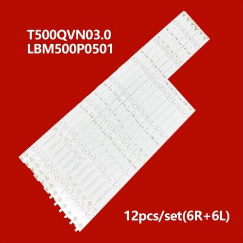 100% New 12pcs/Kit LED strips for INSIGNIA 50 TV NS 50DR710NA17 T500QVN03.0 LBM500P0501 FJ 2 L 5 LBM500P0701 FK 2 R 5