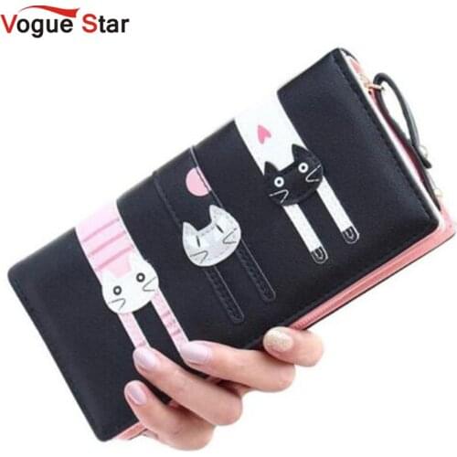 2020 New Fashion Envelope Women Wallet Cat Cartoon Wallet Long Creative Female Card Holder PU wallet coin purses Girls LB530