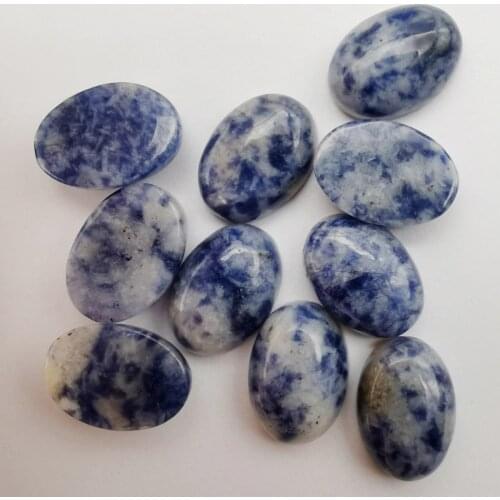 14x10MM Sodalite Bead Oval CAB Jewelry For Woman Gift Making (10 pcs/lot) H128