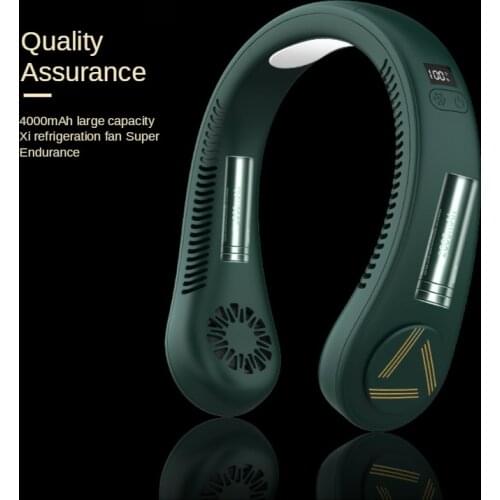 Portable Fan Refrigeration Ice Sense Hanging Neck Fan,Mini Cooler Small Fan Electric Fan,for Outdoor Office Travel