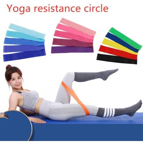 Rubber Resistance Band Portable Fitnes Exercise Equipment Yoga Gym Elastic Gradient Color Strength Weightlifting Resistance Ring