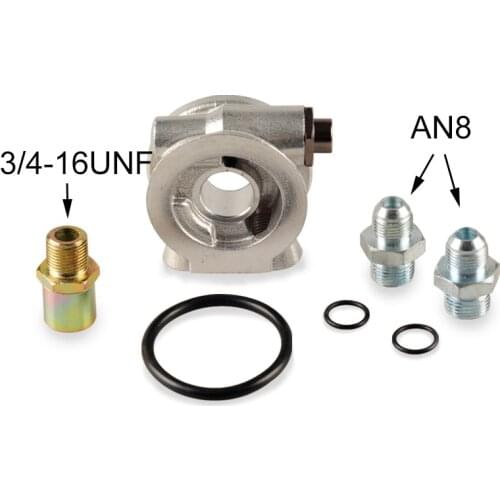 Free shipping OIL COOLER FILTER SANDWICH PLATE + THERMOSTAT ADAPTOR AN10 or AN8 FITTINGS