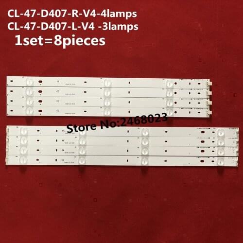 LED Backlight Strips (8) for Phi lips original parts CL-47-D407-R-V4 CL-47-D407-L-V4 3lamps+4lamps