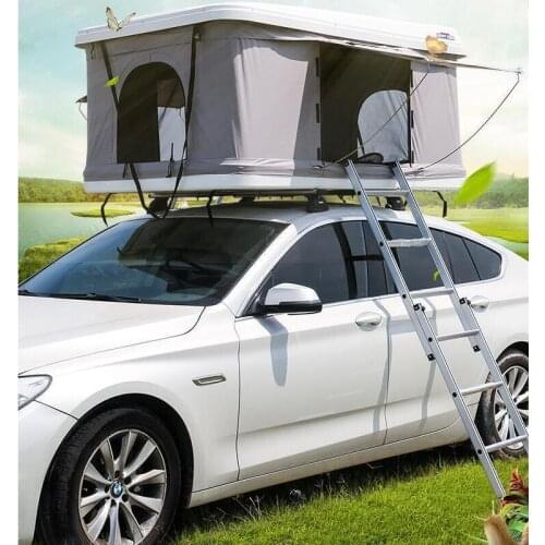 Roof tent ABS hard roof waterproof sunscreen hydraulic semi-automatic camping roof tent