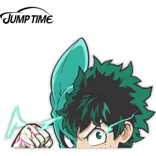 JumpTime 13 x 11.2cm For Izu Peek Peeking Peekers Window Vinyl Car Bumper Anime Stickers Ultra Academia Trunk Window Decal