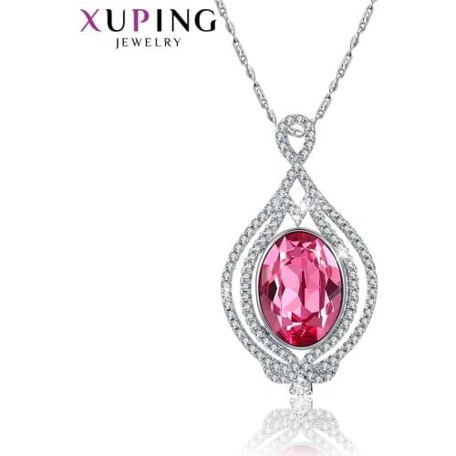 Xuping Jewelry Fashion Ladies Crystal Necklaces of European Style Elegant Anniversary Party Gifts 40346