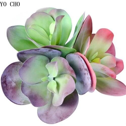 YO CHO Quality succulent plants lotus plastic simulation plants silk flowers artificial plants for decoration home fake plants