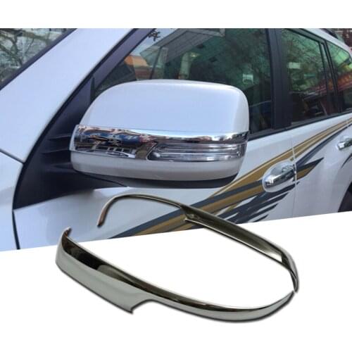 Rear-View Side Mirror Cover Trim For Toyota Land Cruiser Prado FJ 150 2010 - 2019 ABS Chrome Car Accessories