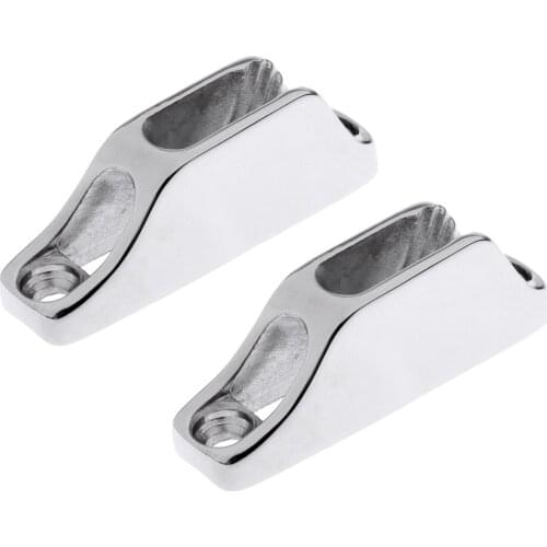 2x Sailing Boat Steel Cleat Rope Cleat Jam Cleat for 3-6mm Line