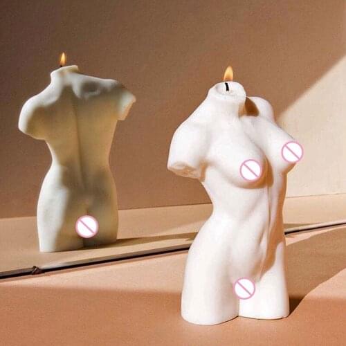 3D Female Body Candle Mold Silicone Figurines Art Statue Handmade Making Mould Decoration Aromatherapy Decoration Ornaments