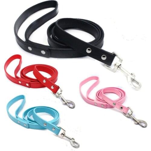50 Pieces/lot) Hot Sale Plain Sytles Pu Leather S/M Size Leashes Lead for Dogs and Pets