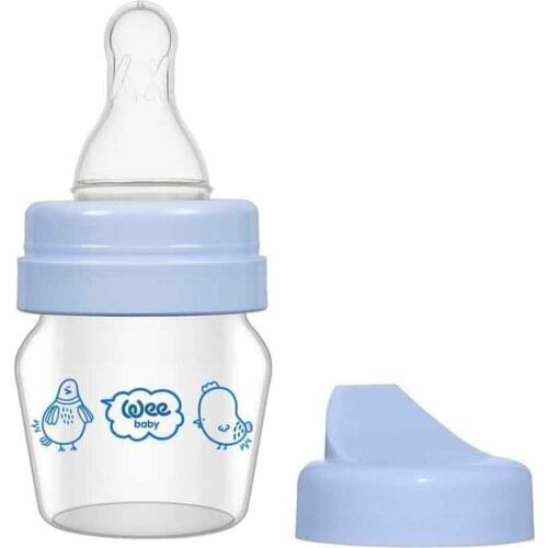 792 Mini Glass Biberon 30 Ml Blue Dolls For Baby Nutrition Drink