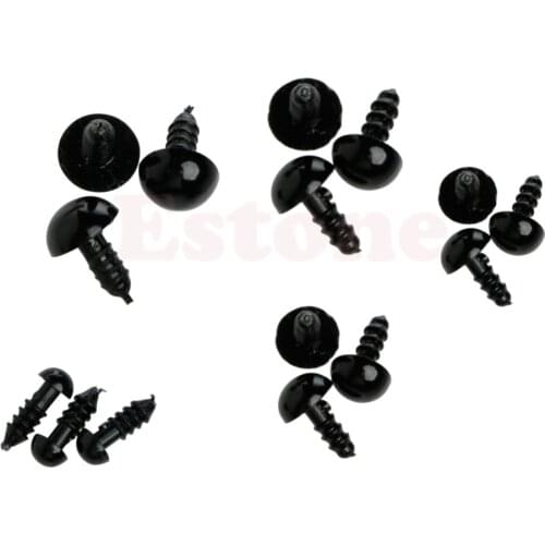 Practical Toys Eyes Washers Black Plastic Safety Eyes For Teddy Bear Doll Animal Puppet Crafts