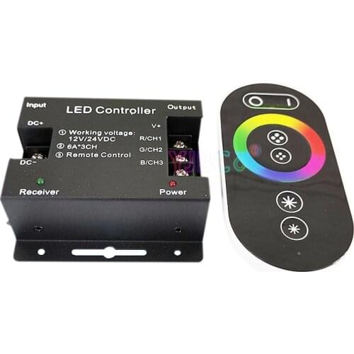 DC12-24V 18A RF Remote Wireless Touch Pad Panel RGB LED Controller for 5050 2835 3528 5630 SMD RGB LED Strip Light