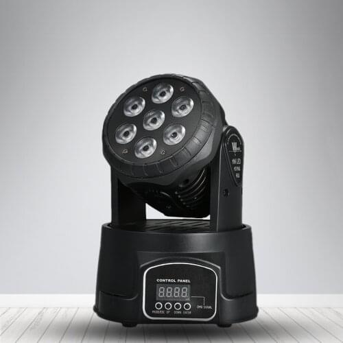 DJ light DMX 7*10W colorful party lights DMX moving head stage light LED soundctrol par disco light
