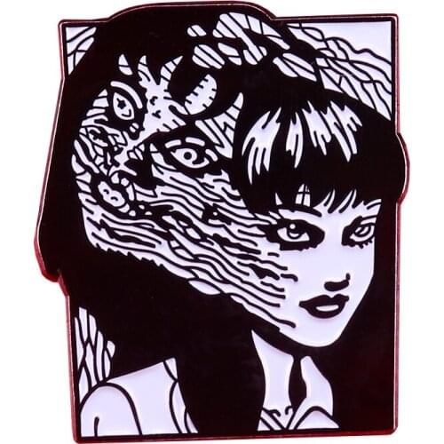 Junji Itos illustrations enamel pin horror art collection