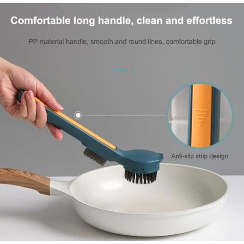 Pans Pots Brushes Artifact Household Cup Brush Kitchen Washing Brush Non-Stick Kitchen Dish Brush with Slip-resistance Handle