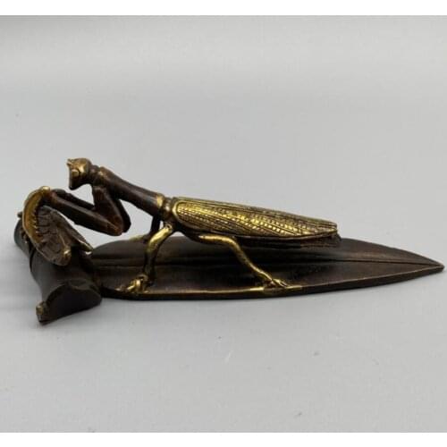China brass archaize mantis crafts statue