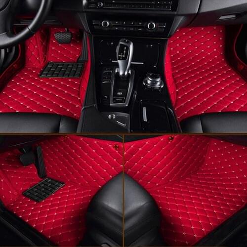 Custom Leather Car Floor Mat For Subaru Wrx 2007 2008 2009 2010 2011 2014 Winter Auto Foot Mats Rugs Interior Accessories