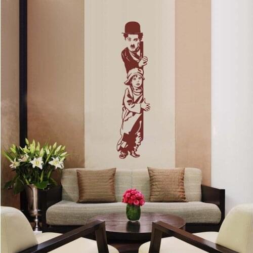 Stickers Chaplin The Kid Wall Decals Living Room Vinyl Wall Art Wallpaper Home Decor House Decoration Silhouette Wall Decor