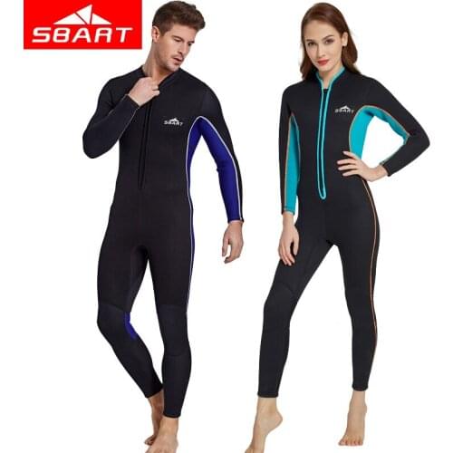 SBART3MM Neoprene Thicken One-Piece Scuba Dive Wetsuit Men Women Zipper Spearfishing Jumpsuits Diving Suit Long Sleeved Wetsuits