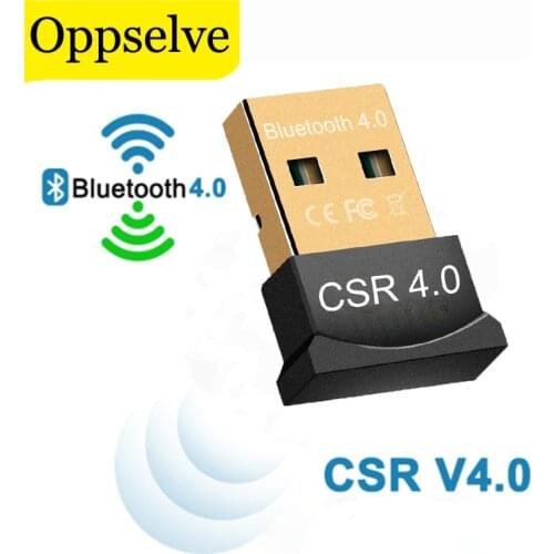 Oppselve Mini USB Wireless Bluetooth CSR 4.0 Dual Mode Adapter Dongle Driver for For Computer PC Laptop V4.0 Blue Tooth Adapter