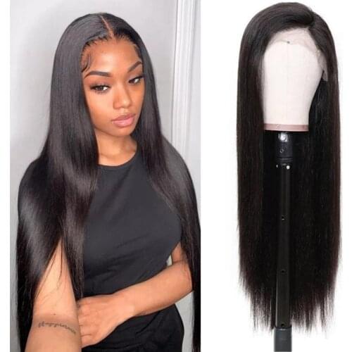 13x4 Straight Lace Front Human Hair Wigs For Women Lace Front Wig Pre Plucked Human Hair Lace Wigs Straight 30 Inch 180 Density
