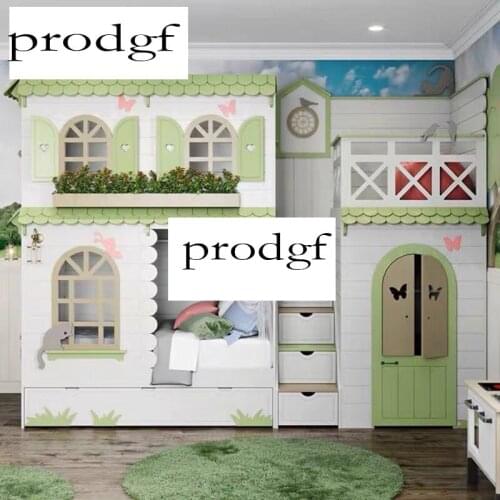 Prodgf 1Pcs A Set Castle Spring Love Children Bedroom Bed
