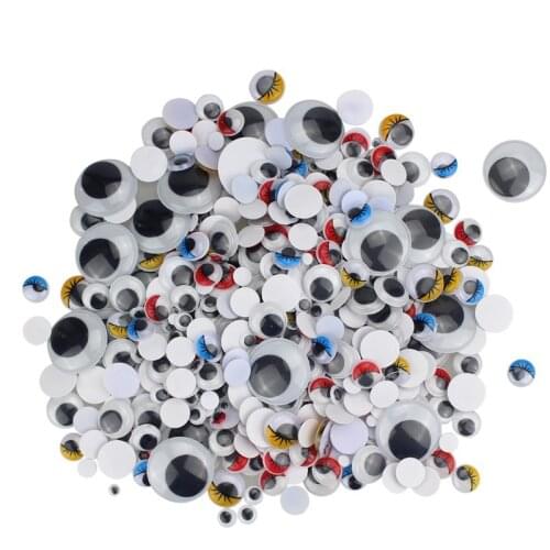 200pcs Self-adhesive Wiggle Eyes for DIY Scrapbooking Crafts Projects DIY Dolls Accessories Eyes Handmade Toys
