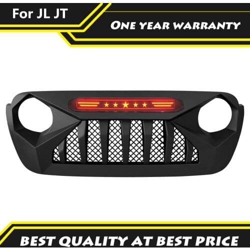 Modified Front Mesh Race Mask Grill Bumper Grills For Jeep Wrangler JL 2018-2021 & Jeep Gladiator JT Accessories