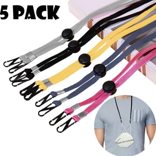 5 Pack Face Mask Lanyard Adjustable Length Mask Rope for Adults Kids Convenient Handy Mask Holder Comfortable Face Mask Strips