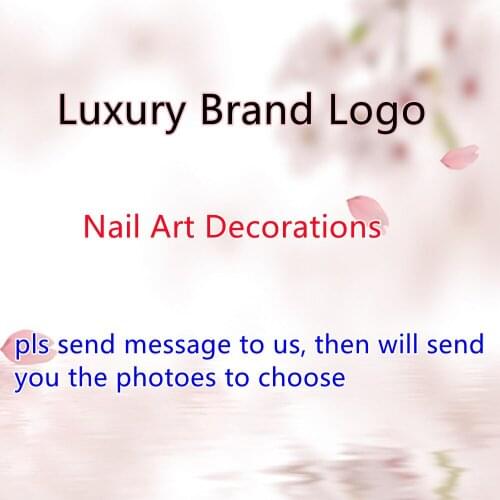 New 100pcs/bag Trend Brand Logo Nail Sticker Luxury Brand Logo Nail Sticker Nail Art Manicure Material Accessories