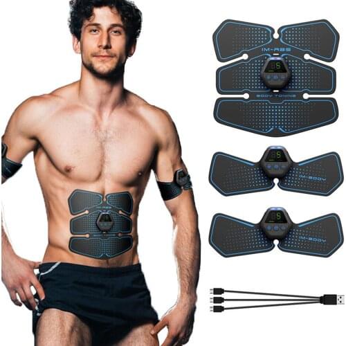 Abdominal Muscle Stimulator Trainer EMS Abs Fitness Equipment Training Gear Muscles Electrostimulator Toner Exercise At Home Gym