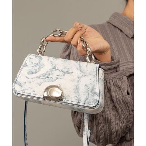 Bag Female Blue 2021New Small Square Crossbody Bags For Women Luxury Designer PU Leather Shoulder Bag Women Vintage Handbags