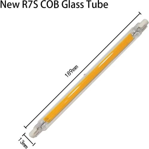 New R7S LED Bulb COB Glass Tube 189MM 15W AC220V Super Bright Corn Ceramics Lamp Lampadas Diode Spotlight Replace Halogen Light