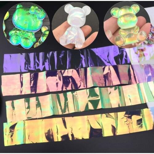 Laser Aurora AB Effect Reflective Mirror Paper DIY Epoxy Resin Jewelry Fillings