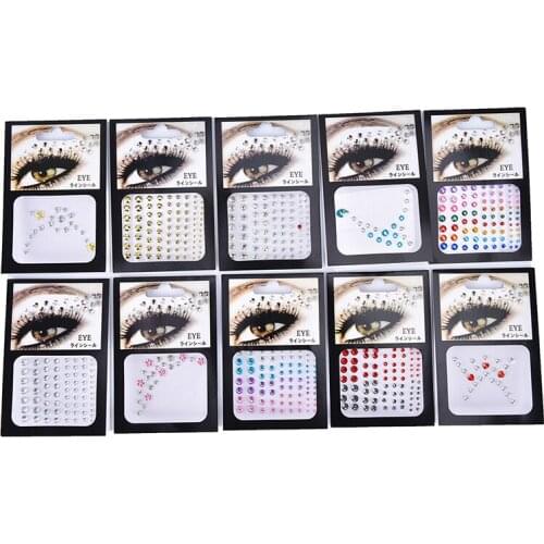 Tattoo Diamond Makeup Eyeliner Eyeshadow Face Sticker Jewel Eyes Makeup Crystal Eyes Sticker