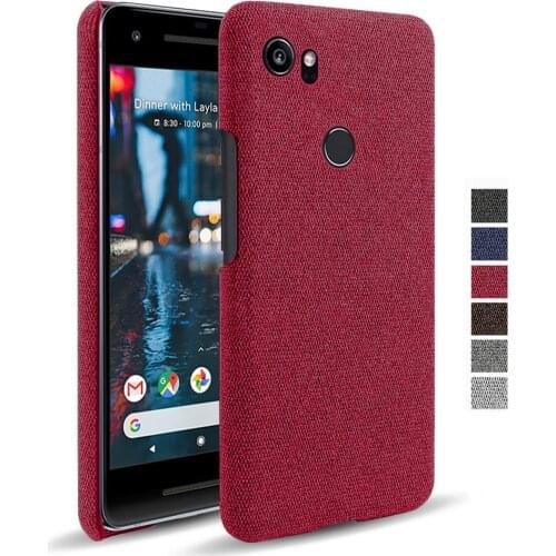Cloth Texture Woven Cover Antiskid Febric Funda For Google Pixel 2 XL Coque Slim Retro Hard PC Phone Case For pixel 2xl Capa
