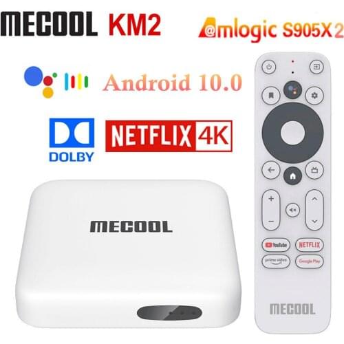 Mecool KM2 Netflix 4K Android TV Box Amlogic S905X2 2GB DDR4 USB3.0 SPDIF Ethernet WiFi Prime Video HDR 10 Widevine L1 TVBOX
