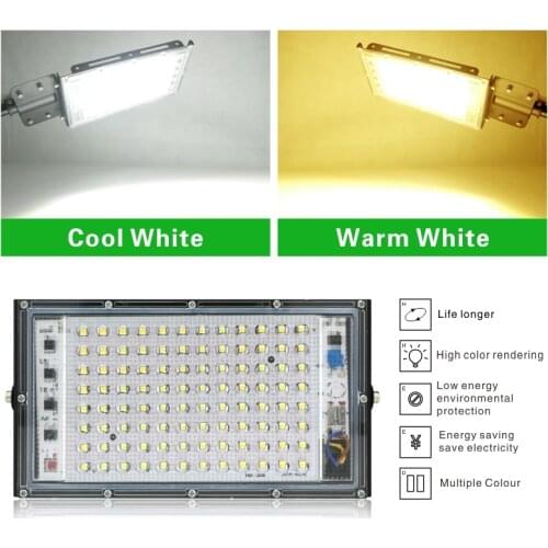 Outdoor Street Light 50W 100W LED Wall Lamp Waterproof LED Floodlight Bulb LED Spotlight Garden Pathway Industrial Lighting 220V